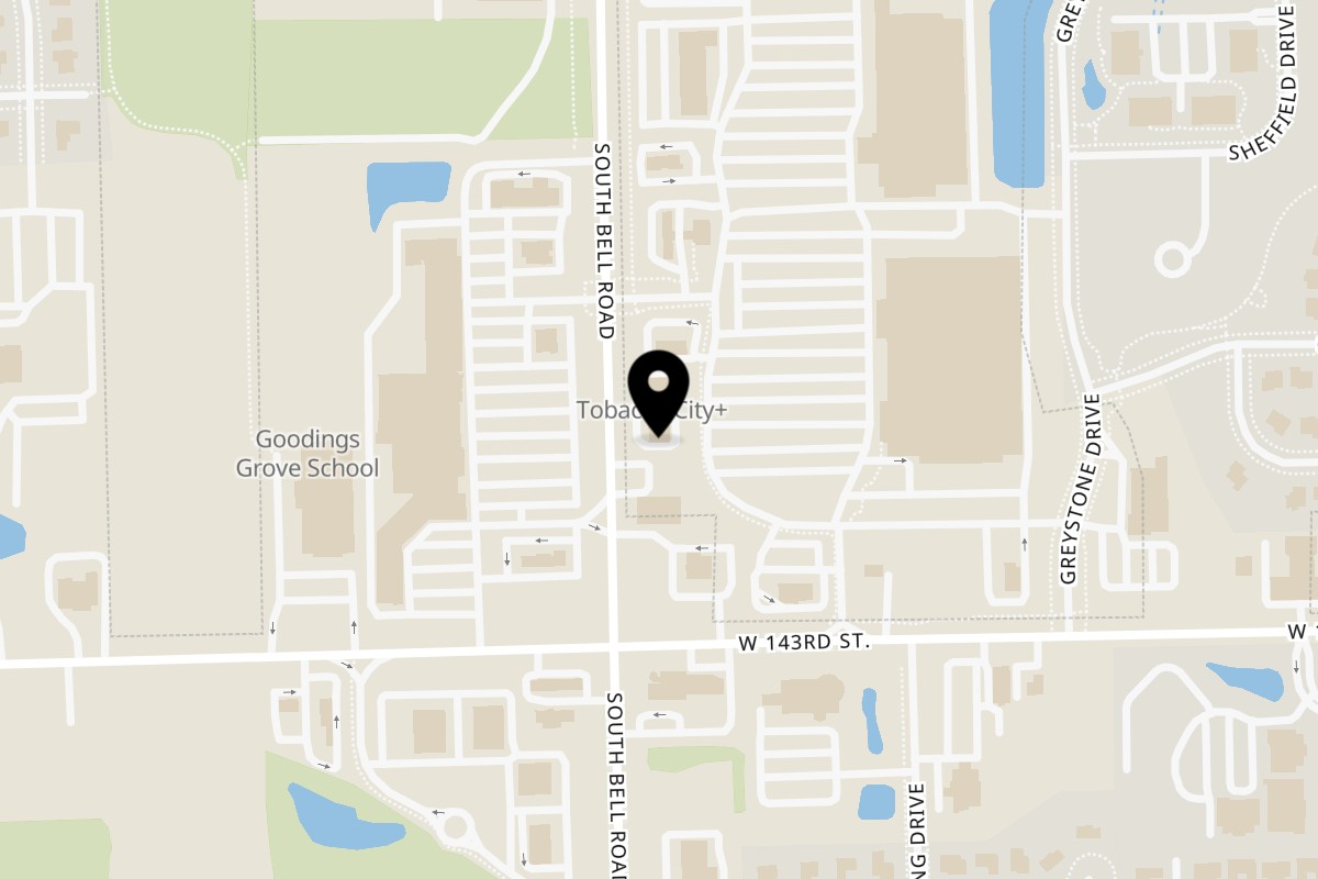 Map showing the location of Char & coal on 14215 S Bell Rd in Homer Glen